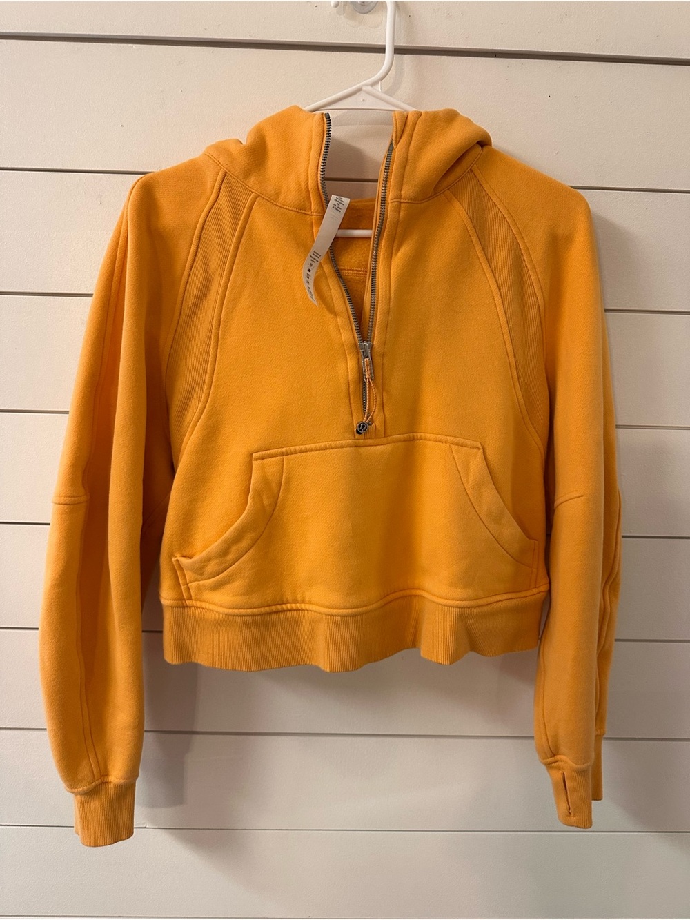 lululemon athletica Cropped Half-Zip Hoodie - Mustard